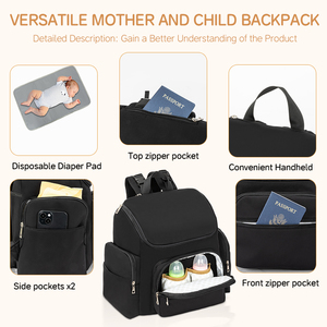 <span class=keywords><strong>Sac</strong></span> à couches en néoprène OEM <span class=keywords><strong>sac</strong></span> à <span class=keywords><strong>dos</strong></span> avec matelas à langer élégant bébé sacs de maternité fourre-tout de voyage pour maman - Product Image 3