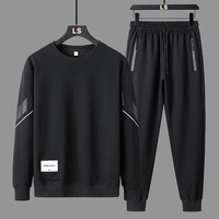 2024 nouveaux hommes décontracté sweat ensemble col rond pull pantalon fils hommes sport vêtements deux pièces ensemble