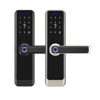 Cerradura Digital Inteligente con Huella Dactilar y Wi-Fi Tuya para Puertas de Acero/Madera/Aluminio, Capacidad para 120 Huellas Dactilares