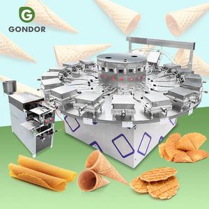 Machine à gaufres croustillantes industrielles commerciales entièrement automatiques pour cornets de glace et Stroopwafels, à gaz - Product Image 1