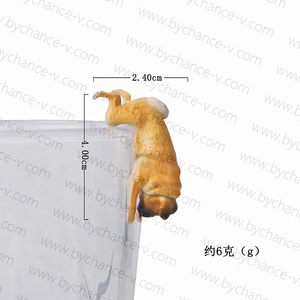 DIY drôle chiot accessoires multiples poses bouledogue français figurine en plastique jouet pour tasses jante décoration petit cadeau pour les amoureux des chiens - Product Image 4