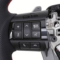 Volant sport en cuir et fibre de carbone pour Land Cruiser & Corolla LC300 2008-2021, style GR Sport, noir, Plug+Play