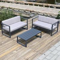 Canapé de jardin MY en alliage d'aluminium imperméable et résistant au soleil pour terrasse, villa, hôtel, chaises et tables de loisirs en plein air