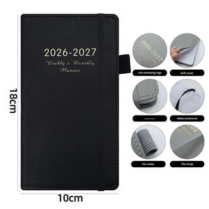 Agenda Semanal 2026-2027 en Inglés, Encuadernación Cosida con Hilo <span class=keywords><strong>de</strong></span> Cuero, Alta Calidad, 72 Hojas, Libreta <span class=keywords><strong>de</strong></span> <span class=keywords><strong>Bolsillo</strong></span>, Tapa Dura - Product Image 4