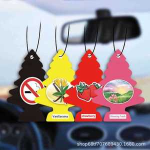 Ambientador en lámina para coche, accesorio interior de larga duración, elimina olores, exclusivo transfronterizo, papel perfumado con aroma a árbol de Navidad - Product Image 1