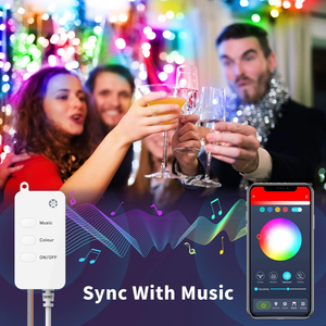 Guirlande lumineuse LED intelligente <span class=keywords><strong>Twinkly</strong></span> pour extérieur, contrôlée par application WiFi, étanche IP65, en PVC pour jardin - Product Image 4