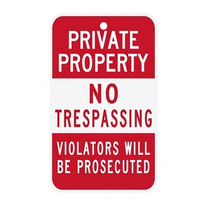 Segnale di sicurezza per proprietà privata: Entrata vietata. I violatori saranno indagati. 18 x 12. Pellicola riflettente di terza/seconda qualità. - Product Image 1