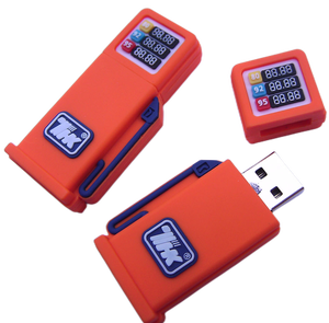 Custom Cartoon Gas Station-Shaped Durable Silicone USB 3.0 Flash Drive | Branded Printing Available | for Marketing Giveaways