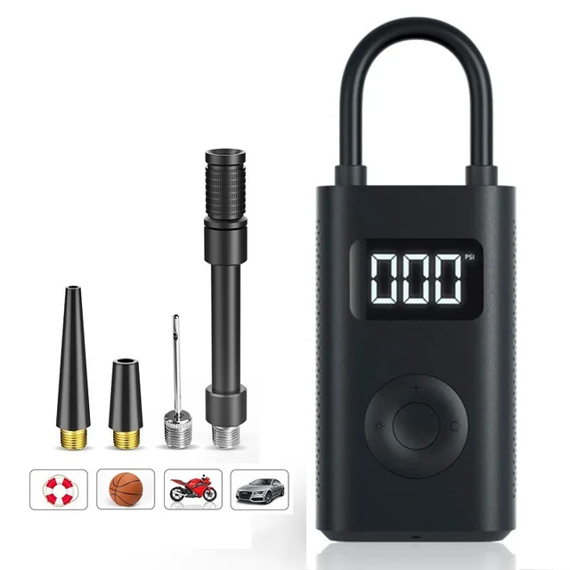 Mini LED Light 150 Psi 2000mAh Automatic Cordless Tire Inflator Portable air Compressor
