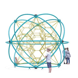 Diseño <span class=keywords><strong>de</strong></span> Plano <span class=keywords><strong>de</strong></span> Planta <span class=keywords><strong>de</strong></span> Parque Infantil con Estructura <span class=keywords><strong>de</strong></span> Alambre 3D, Domo Verde, Foso Central y Rampas <span class=keywords><strong>de</strong></span> Acceso - Product Image 1