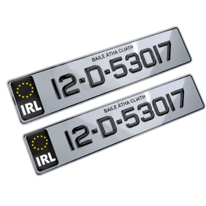 Placas de Matrícula 3D en Gel con Números en Relieve, Letras de Plástico Abombadas, Acabado Acrílico Cromado Reflectante, 52*11cm, Ajuste Universal, Resistentes a los Rayos UV, Personalizadas - Product Image 2
