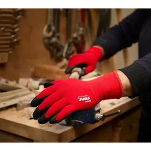 Guanto in Schiuma Eco Nit Juba 111801 0 6 XS, Rosso/Nero - Product Image 5