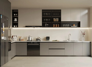 Armoires de cuisine sur mesure de style scandinave avec tiroirs profonds pour la construction de maisons neuves - Product Image 4