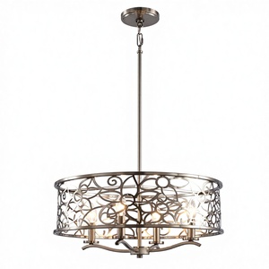 Lampadario a sospensione a gabbia in acciaio nero, stile retrò, di alta qualità, OEM ODM, per appartamento, <span class=keywords><strong>cucina</strong></span> e casa - Product Image 1