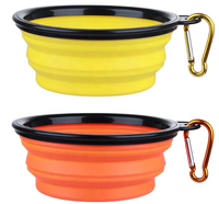 Bol de voyage pliable en silicone pour animaux de compagnie - Bol portable pliable pour nourriture et eau pour chat et chien, accessoires de randonnée en plein air