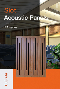 Chine Grande Usine Bon Prix Résistant à L'humidité Panneau Mural Bois Mdf Fendue Panneaux Acoustiques Pour <span class=keywords><strong>Studio</strong></span> Etc - Product Image 3