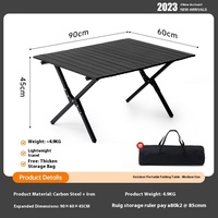 Table et chaise pliantes ultra-légères en acier inoxydable pour camping en plein air, ensemble de pique-nique portable, mobilier d'extérieur 1-4 personnes