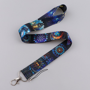 Gothic-Stil Rosen-<span class=keywords><strong>Wolf</strong></span>-Raven Schlüsselband – Studenten-Bus-/Arbeitsausweis-Halsband, Sonne-Mond-Element Gurtband-Accessoire - Product Image 2