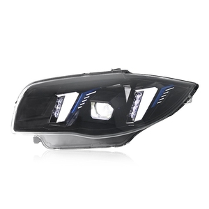 Para <span class=keywords><strong>BMW</strong></span> Serie 1 E87 Conjunto de faros 04-11 Modelos <span class=keywords><strong>120i</strong></span> 130i Luces de circulación diurna LED modificadas con lente - Product Image 3