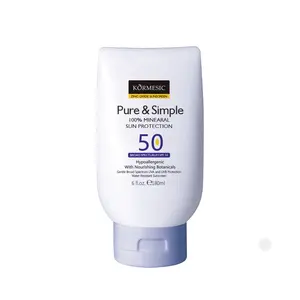 OEM निजी लेबल KORMESIC जिंक आक्साइड एसपीएफ़ 50 whitening हमेशा के लिए 100% खनिज सूरज सुरक्षा सनस्क्रीन क्रीम