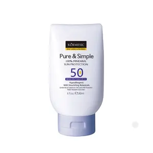 OEM частная марка KORMESIC оксид цинка SPF 50 Отбеливание forever 100% минеральный солнцезащитный крем