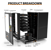 Système de refroidissement automatique 24H, distributeur automatique avec fonction d'ascenseur, distributeurs automatiques de snacks et de boissons