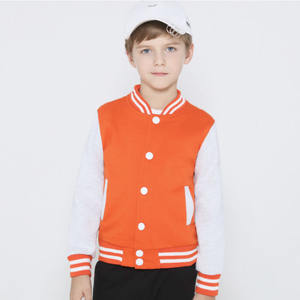 400g Color Blocking Embroidery <b>Baseball</b> Jersey for <b>Kids</b> Stand-Up Collar Button Down Varsity <b>Jacket</b> with Front Logo - Product Image 2