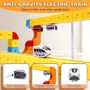 รถไฟ 3 มิติ <span class=keywords><strong>Infinity</strong></span> Racer รุ่นใหม่ 121 ชิ้น พร้อมรถ 2 คัน ชุดรถไฟไฟฟ้า 3 มิติ STEM สำหรับเด็ก ประกอบรางได้เอง - Product Image 3