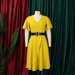 Factory Wholesale <strong>Woman</strong> Flare Sleeve Waist <strong>Belt</strong> <strong>for</strong> <strong>Dresses</strong> African Styles Plus Size Church Formal <strong>Dresses</strong> - Product Image 4