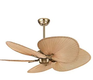 Luxury Remote Control Antique Brass Lower Noise Copper Motor Ceiling Fan Model #S52-705 With 3 Speeds Fast Fresh Air Cooling