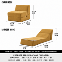 Canapé-lit multifonctionnel pliable pour une personne, chaise longue de sol, mousse compressée sous vide, pour la lecture, les jeux et la détente