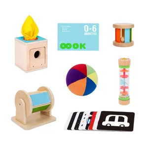 Montessori Early Education Box Cognitive Card Toy Hourglass Montessori Early Education Toys 0-6m Educational Box