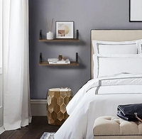 Ensemble de chambre à coucher salon de haute qualité de 3 étagères en bois d'organisation étagère de rangement étagère murale en métal pour mur