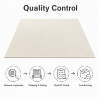 Tapis moderne en bouclette crème, grand tapis texturé blanc moelleux, tapis moderne minimaliste doux et moelleux pour salon et chambre à coucher