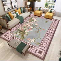 Tapis imprimé personnalisé fabriqué à la machine, tapis tissés pour le salon, la chambre à coucher, tapis et moquettes à fleurs papillon