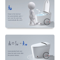 WC intelligent de luxe automatique haut de gamme, monobloc, à poser au sol, avec bidet multifonction pour salle de bain moderne