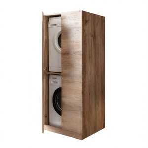 Mueble para lavadora y secadora 70x70xH.174 cm, unidad de almacenamiento de olmo natural - Product Image 3