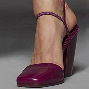 Sandalias de tacón alto y grueso retro para mujer, talla grande 44, con correas elásticas en el tobillo, punta cuadrada, zapatos de vestir de verano para mujer - Product Image 1