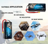 Batterie au lithium-ion de haute qualité 3300mah 3S/4S/6S 25C 11.1V 14.8V 22.2V pour drones et avions sans pilote Stock de masse