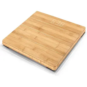 New Eco Friendly Display Personal Up To 180Kg Smart Bamboo Bathroom Digital Weight Scale Body Bamboo