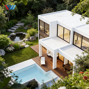 Villa légère en acier à résistance sismique, 2 étages, pour logement d'appoint, en vente, certifiée ISO 9001 - Product Image 1