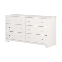 Commode à 6 tiroirs moderne fabriquée en Chine, prix abordable, commode blanche, commode nordique