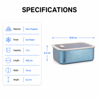 Boîte à lunch en titane pur, compartiments séparés, étanche, thermique, pour les employés de bureau, les étudiants, la maison et la cuisine, gadgets de cuisine
