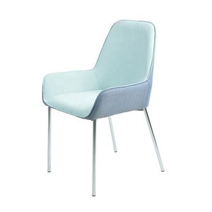 Moderne Design Élégant Mobilier de Salle À Manger En Velours Bleu Ciel Tissu Salle à manger <span class=keywords><strong>Chaise</strong></span> Avec Structure En Métal - Product Image 1