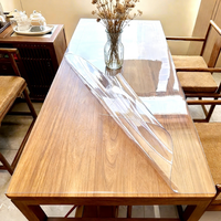 Nappe en PVC transparente de qualité alimentaire, personnalisable, imperméable, douce, unie, anti-taches, avec service de découpe