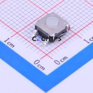 KSC221GLFS Tactile Switch SMD-4P,6.2x6.2mm Switch Single Pole Single Throw Round Button 2N Vertical Mount - Product Image 1