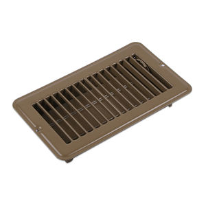 브라운 스탬프 스틸 바닥 등록 Louvered 공기 공급 댐퍼 - Product Image 1