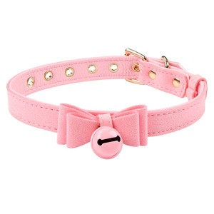 الكبار الجنس SM المنتجات البديلة الرجال والنساء لطيف طوق الرقبة الكلب الرقيق طوق مع جرس - Product Image 6