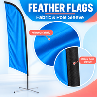 Banderoles publicitaires extérieures personnalisées avec logo imprimé, drapeaux plume en tissu pour la plage, drapeaux plume promotionnels