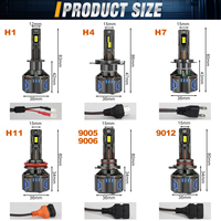 Ampoule de phare Xstrom LED 50000LM 260W Canbus, huit tubes en cuivre, blanc froid, HB3 9005 HB4 9006 H1 H11, V150 12V, garantie 12 mois